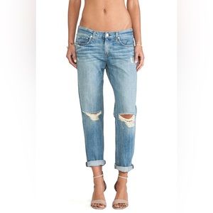 Rag & Bone | Boyfriend Jean in Moss with Holes